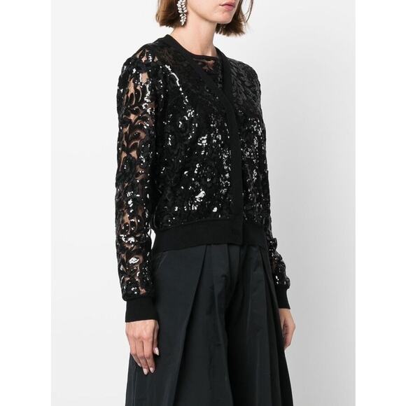 NWT Giambattista Valli Sequin-Embellished Cardigan Sz 38 (Small) - Picture 2 of 8